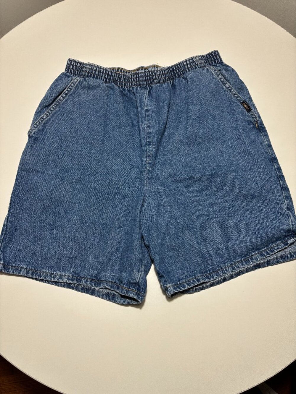 Chic Vintage Blue Denim Cotton Mom Shorts